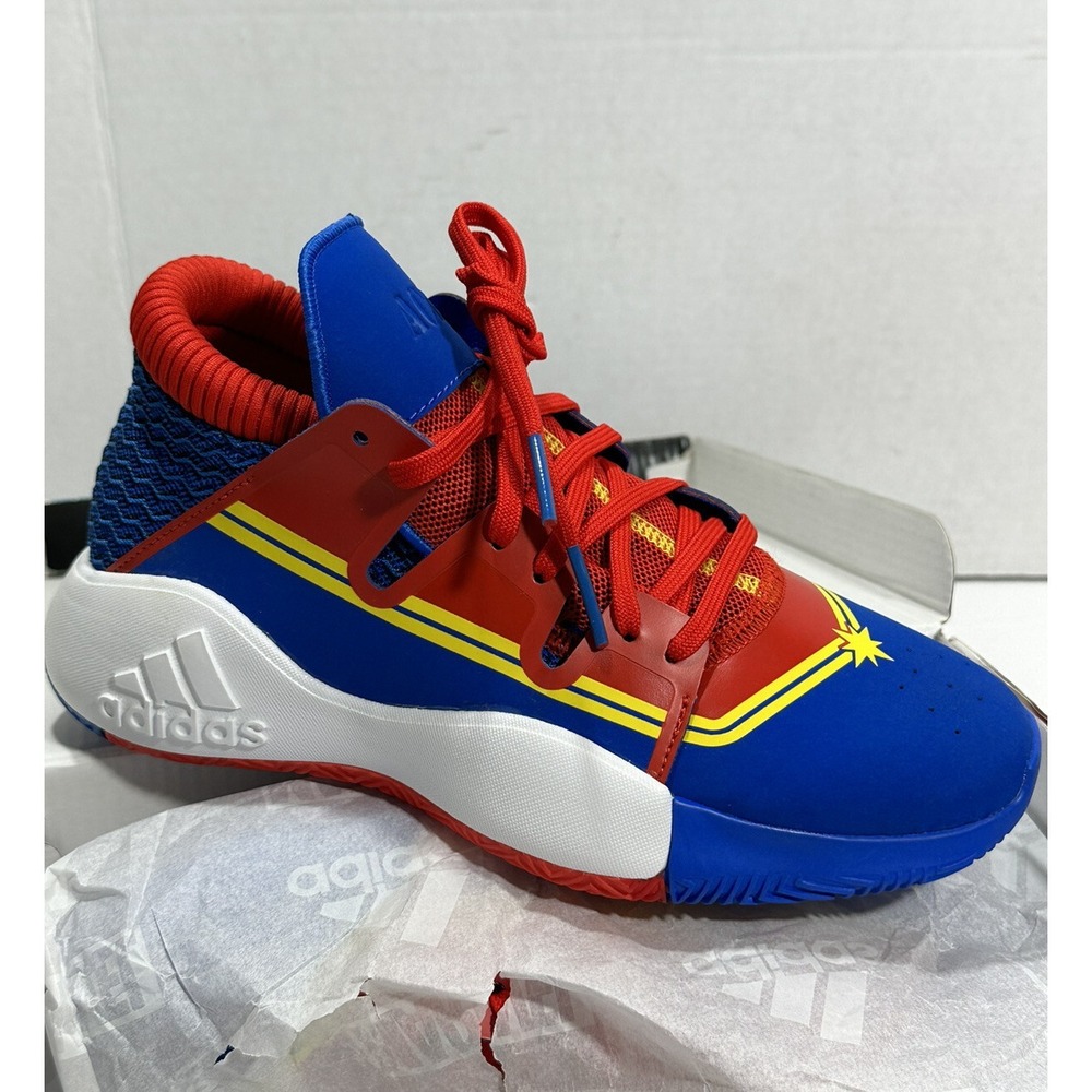 Adidas Pro Vision J Captain Marvel‎ Avengers Basketball Shoes Sz 4.5 EG2628